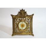 A Victorian strut clock,