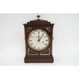 A Regency Cuban mahogany cased mantel clock, with single fusee movement, the dial signed Frodsham,