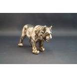 A model of a big cat, stamped '925', probably filled, 10.