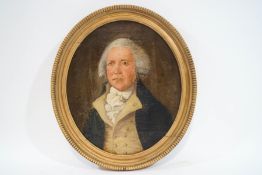 English School, 18th century Portrait of a Gentleman wearing a Wig Oil on canvas 33cm x 28.