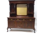 A large Victorian mahogany sideboard,