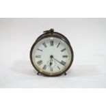 A brass drum alarm clock,