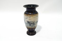 A Doulton Lambeth stoneware vase by Hannah Barlow,