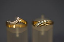 A 9 carat gold illusion set diamond ring,