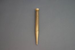 A 9 carat gold propelling pencil, inscribed,