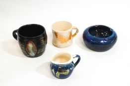 Four pieces of Blagdon Studio lustre pottery by Hugh Veater,