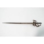 A reproduction sword with live blade