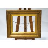 A Victorian gilded gesso picture frame, with acorn and acorn leaf moulding, overall 71cm x 86cm,