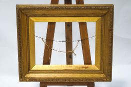 A Victorian gilded gesso picture frame, with acorn and acorn leaf moulding, overall 71cm x 86cm,