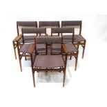 A set of six 1960's Heals teak dining chairs
