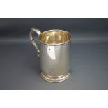 A silver mug, maker I.F.