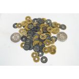 A small quantity of various Chinese coins, brass and other,