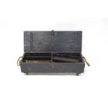 A WWI gun box with rope handles,