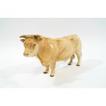 A Beswick model of a bull, cream glaze,