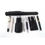 Two Rotring fountain and rollerball pen sets, a further Rotring fountain pen,