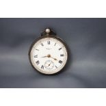 Waltham, a silver open faced pocket watch, the Dennison case marked for Birmingham 1923,