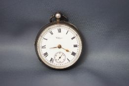 Waltham, a silver open faced pocket watch, the Dennison case marked for Birmingham 1923,