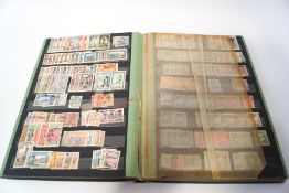 A French old stamp stock book, full of France and the Colonies, early to 1960's.