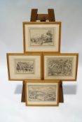 F.G. Lewin, a set of four prints, 26.5cm x 33cm