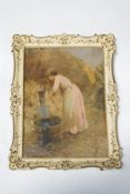 Robert McGregor (1847-1922), Washer woman, oil on artists' board, signed lower left,