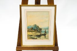 Henry Magenis, On the beach at Hastings, Watercolour, Signed Lower left and dated 1887, 33cm x 24.