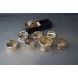 A collection of six silver napkin rings, 78 g (2.