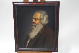 English School, 19th century, Portrait of a Bearded Gentleman, Oil on canvas,