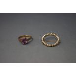 A single stone ring,