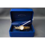 A ladies gold plated Rotary watch with original case