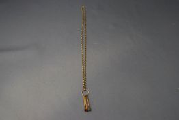 A 9 carat gold chain, of oval belcher links,