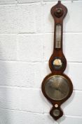 A 19th century mahogany banjo barometer by Frost of Winchester,