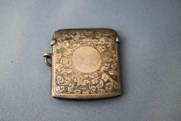 A silver vesta case, Chester 1902,