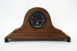 A Smiths car clock, set into a Napoleon hat oak case,