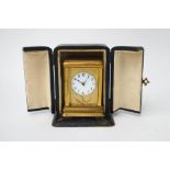 A French miniature brass carriage clock, made for the Australian market,