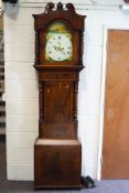 A 19th century mahogany longcase clock with eight day movement,