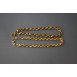 A 9 carat gold bracelet, of hollow rope links; with another similar bracelet; 7.