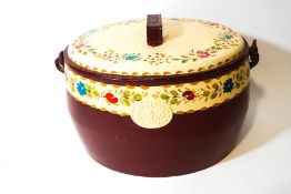 A toleware four gallon lidded pot by J & W Findlay of Liverpool,