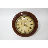A Black Forest wall clock with mahogany surround,