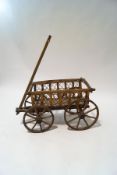 A Victorian/early 20th century child's wooden cart
