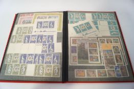 Two stamp stock books containing many mint miniature sheets,