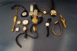A collection of wristwatches,