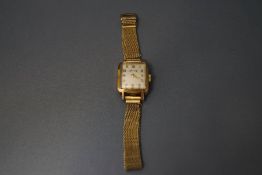 Accurist, a lady's 9 carat gold mechanical wrist watch, Edinburgh 1948,