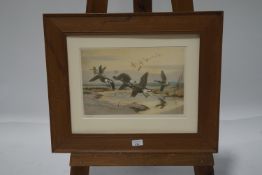 Winifred Austin RI RE (1876 - 1964), Brent Geese in Flight, Etching, signed in pencil lower right,