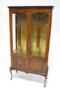 An Edwardian mahogany Art Nouveau style display cabinet,