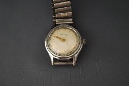 Breitling, a mid-size chrome plated wristwatch, circa 1950?,