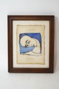 Style of Francis Bacon, Figure Lithograph, Signed Francis in pencil, lower right,