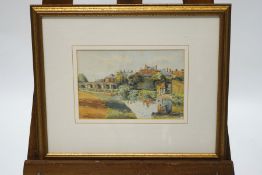 Harry Napper exhib 1890-1916, A Cotswold Village, Watercolour, Signed Lower left,