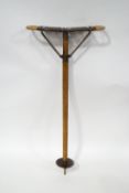A Victorian shooting stick with inset cane