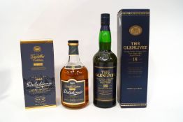 A bottle of Glenlivet 18 year single malt whisky,