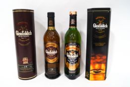 Two bottles of Glenfiddich single malt whisky